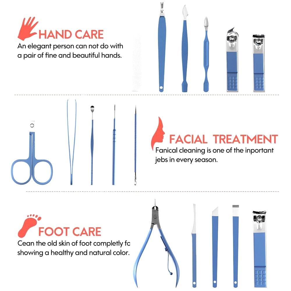 16‑in‑1 Stainless Steel Nail Clipper Set